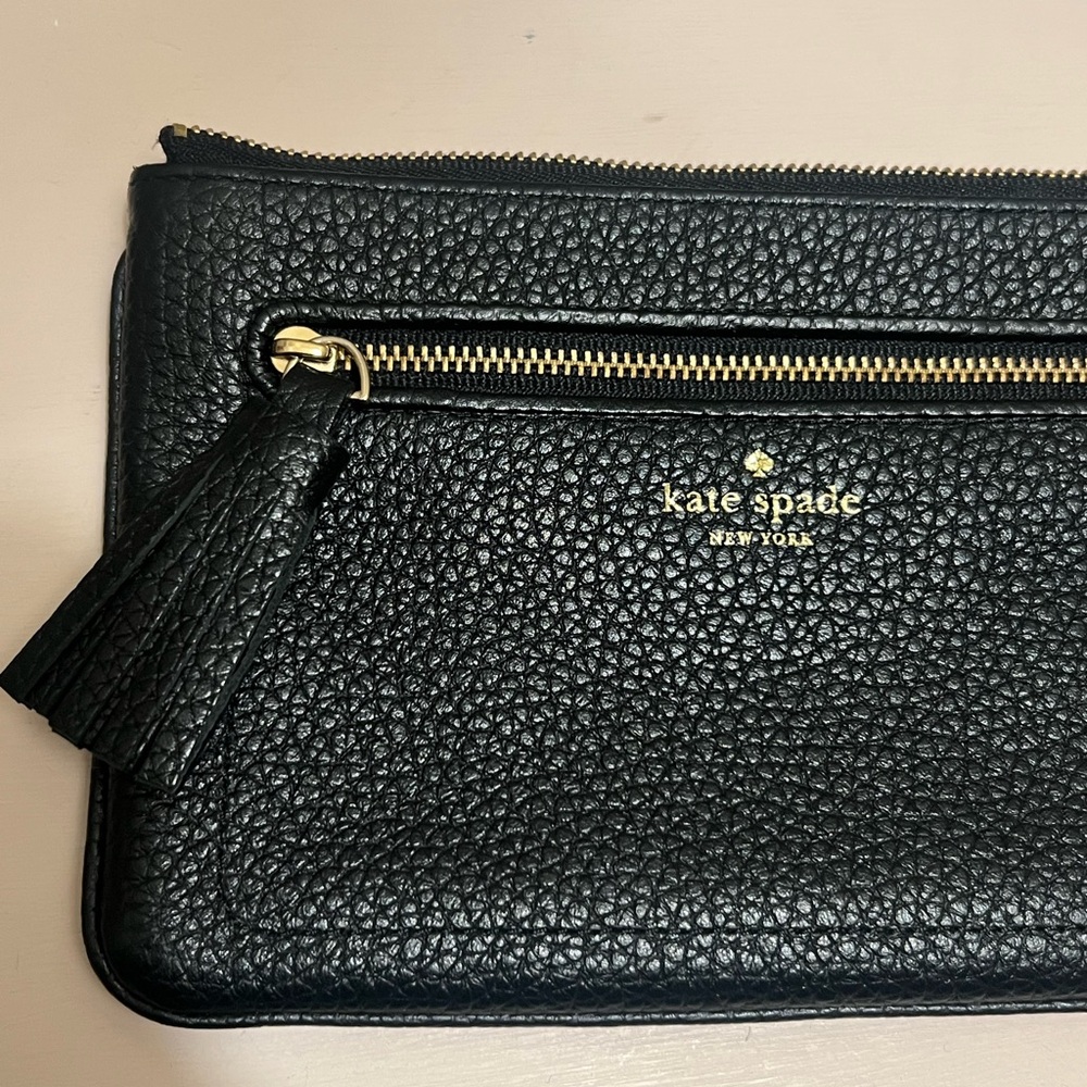 Kate Spade Black Textured Wristlet - Picture 2 of 4